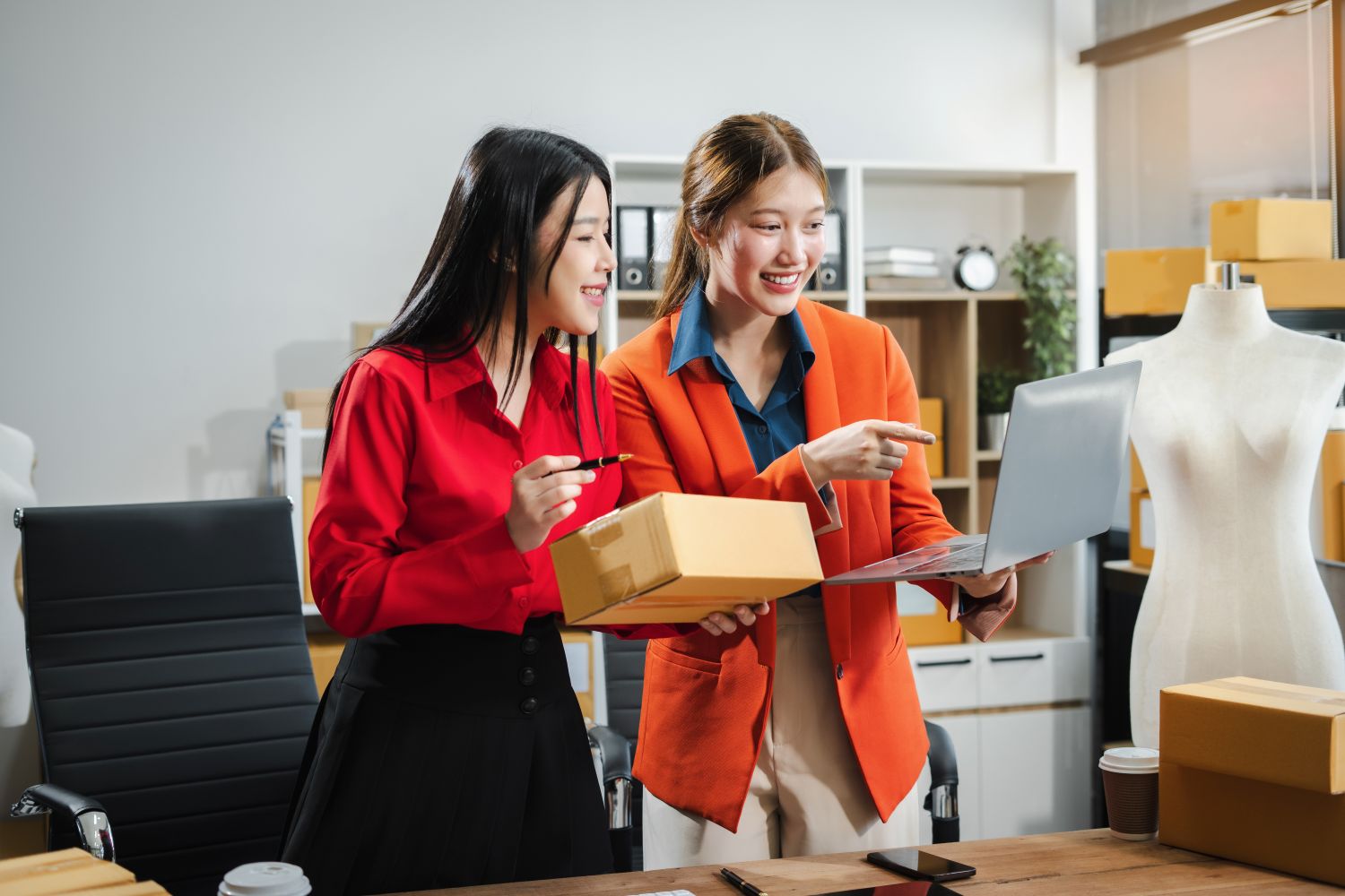 woman holding parcel